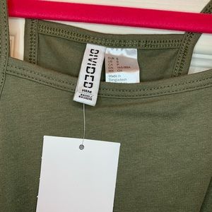 olive green crop top